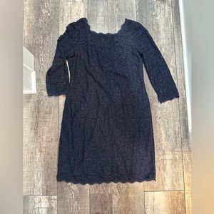 Adrianna Papell Lace shirt dress worn 2x gorgeous dress size 16